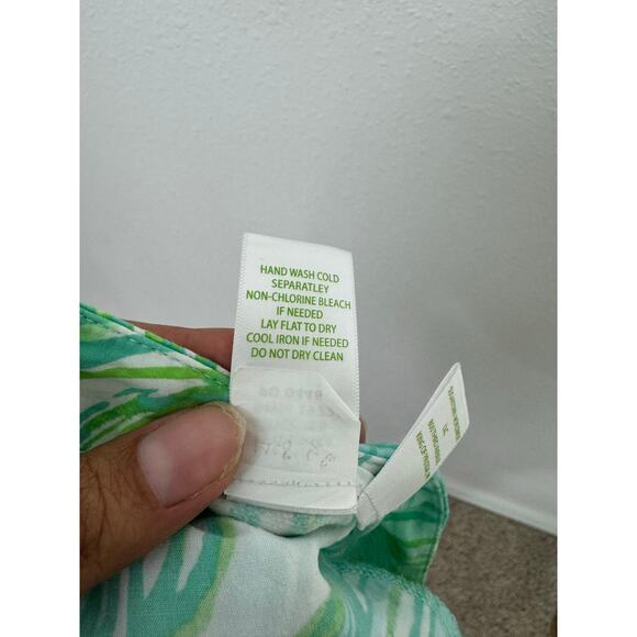 Lilly Pulitzer Green Tropical Leaf Print Shorts Women’s Size 00 - Picture 8 of 8